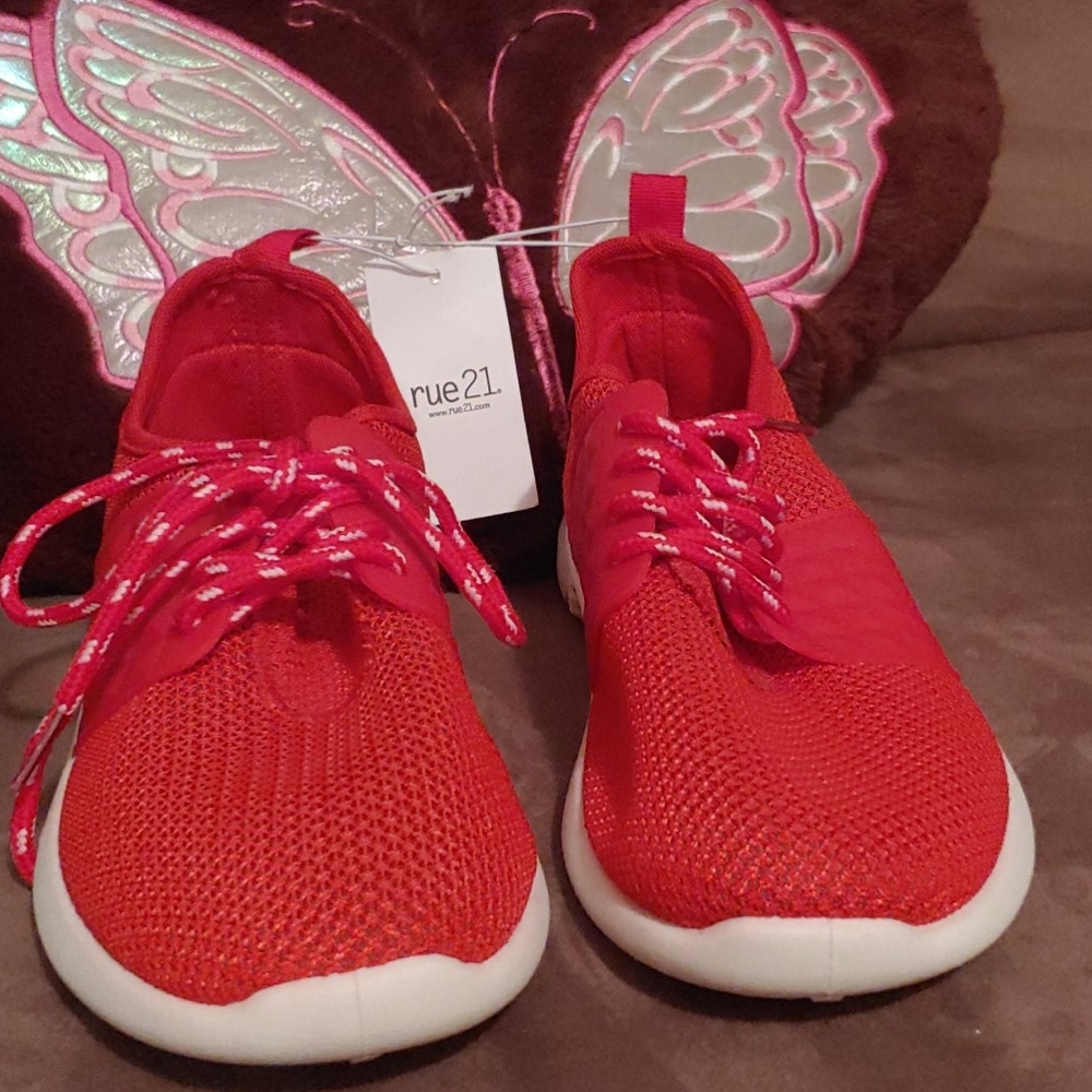 Rue 21 red and white shoes
